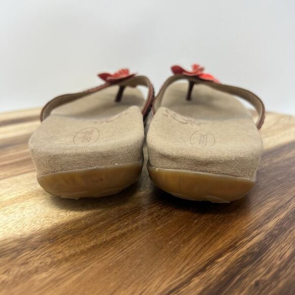 Aetrex Women’s Size 9 Selena Coral Flower Flip Flop Thong SE308W - Picture 7 of 10